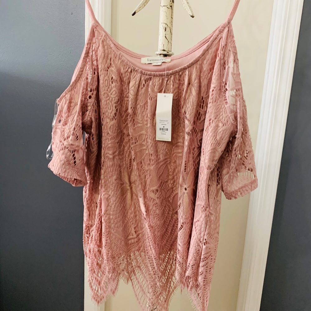 Francescas Peep Shoulder Top